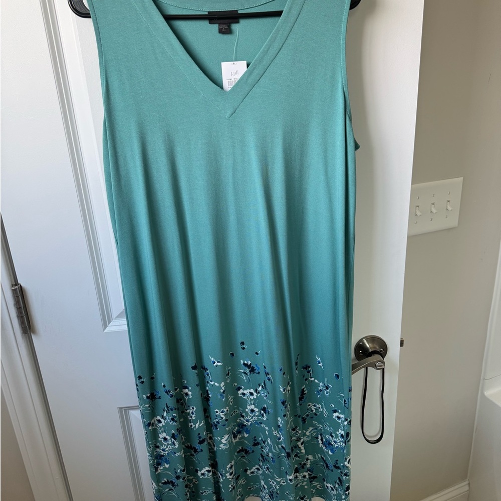 J.Jill Wearever Collection -Elegant Teal Sleeveless Dress